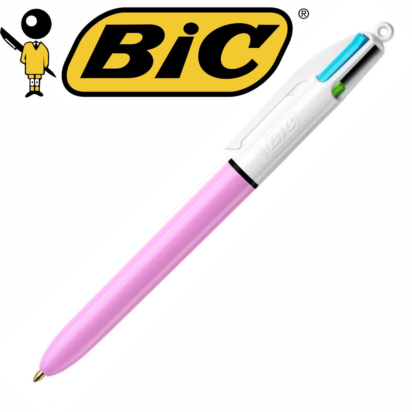 Bolígrafo BIC 4 Colores Fun | Blíster 1 Pieza Punto Medio