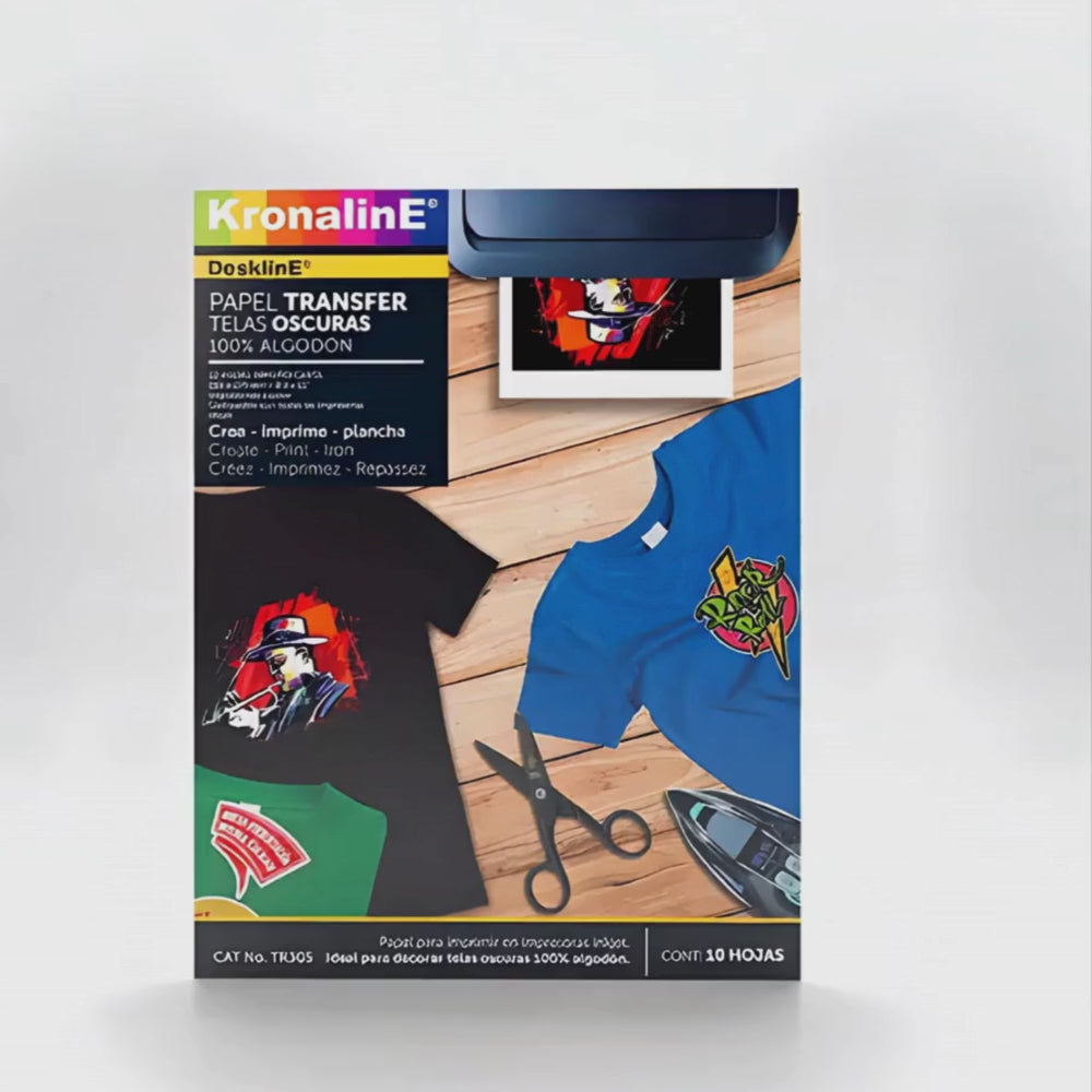 Papel Transfer Kronaline Tela Oscura Carta | 10 Hojas TR305