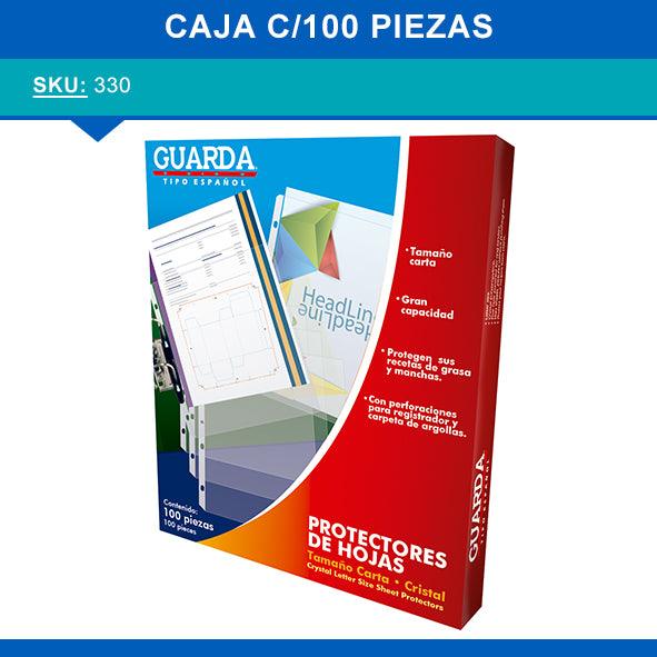 Protector de Hojas Cristalino Guarda Carta | Caja con 100 Pzs