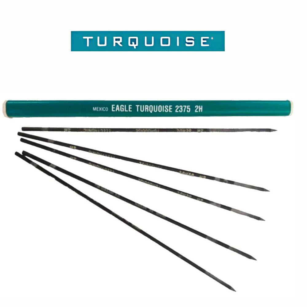 Puntilla Profesional Turquoise 2mm HB | Minas de Grafito | Paquete con 5