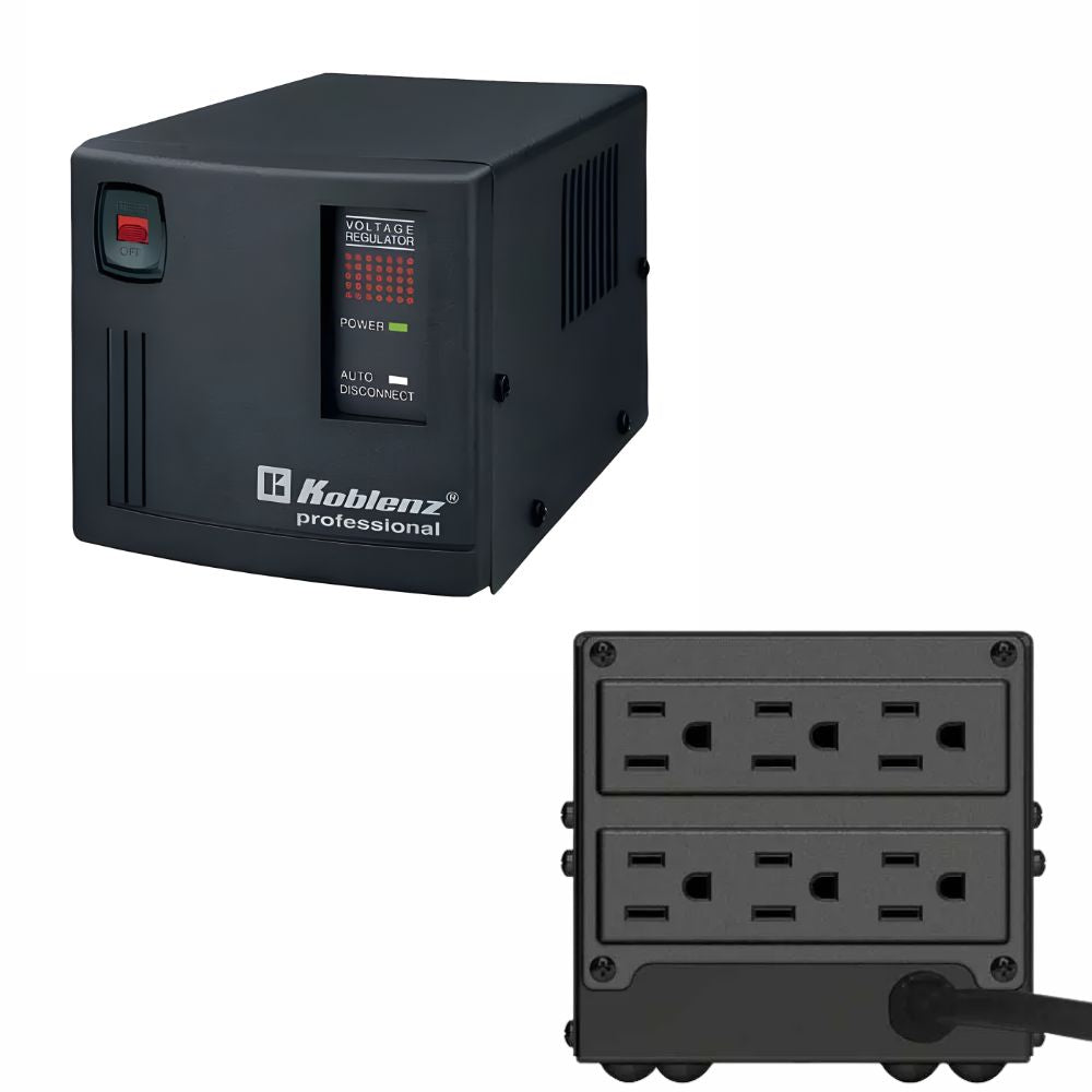 Regulador de Voltaje Koblenz ER-2550 | 2500 VA / 2000 W | 6 Contactos