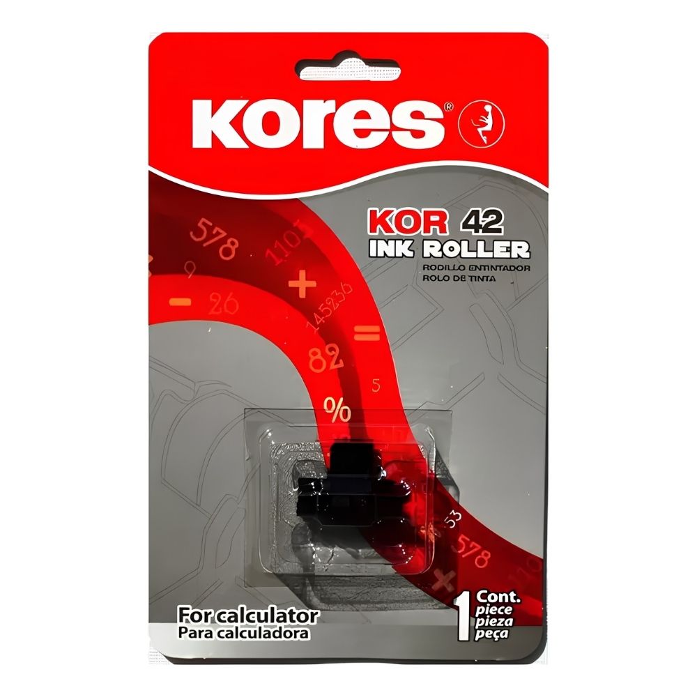 Rodillo Entintador Bicolor Kores KOR-42 Negro/Rojo