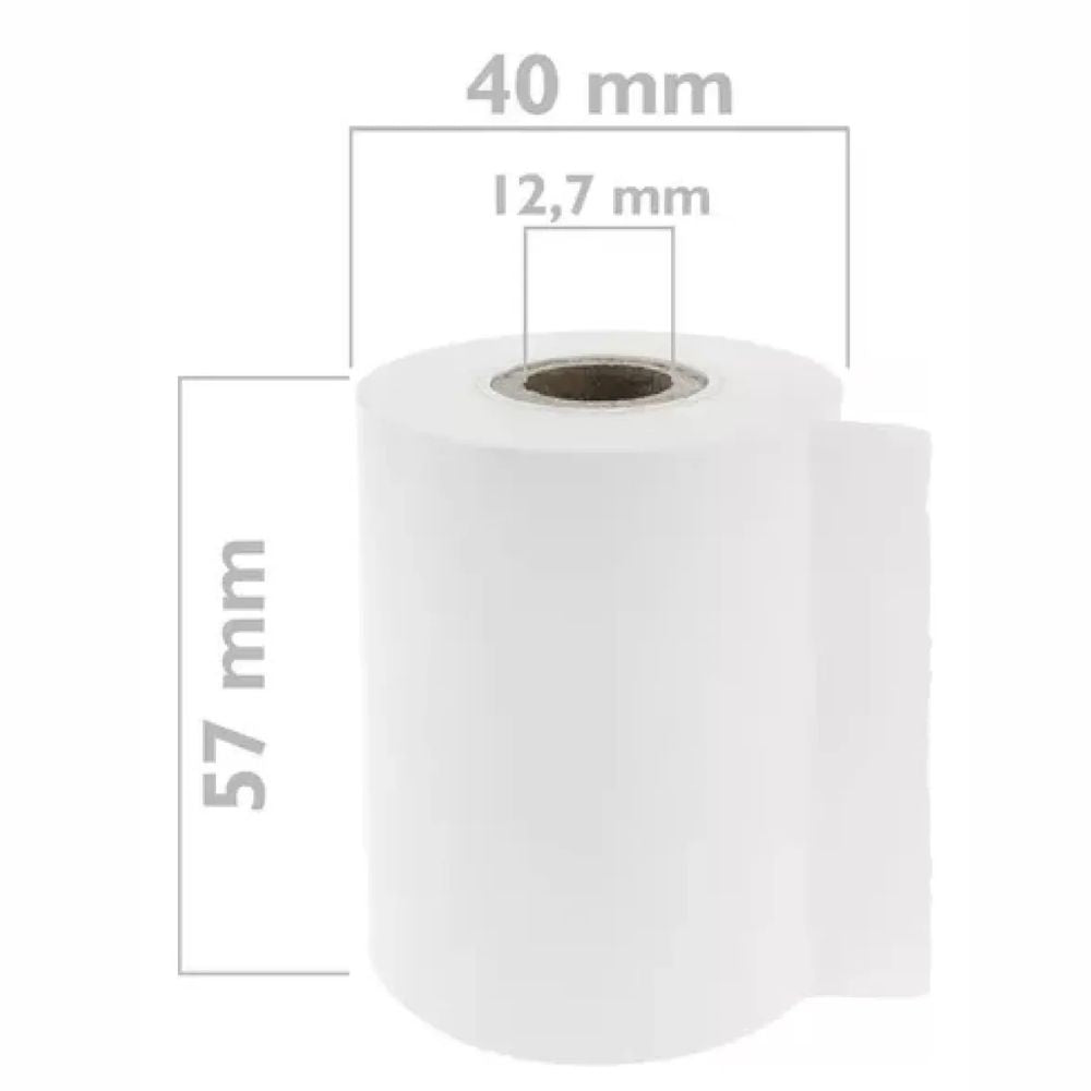 Rollo Papel Térmico Nextep 57x40mm – Caja con 10 Rollos (14m c/u)