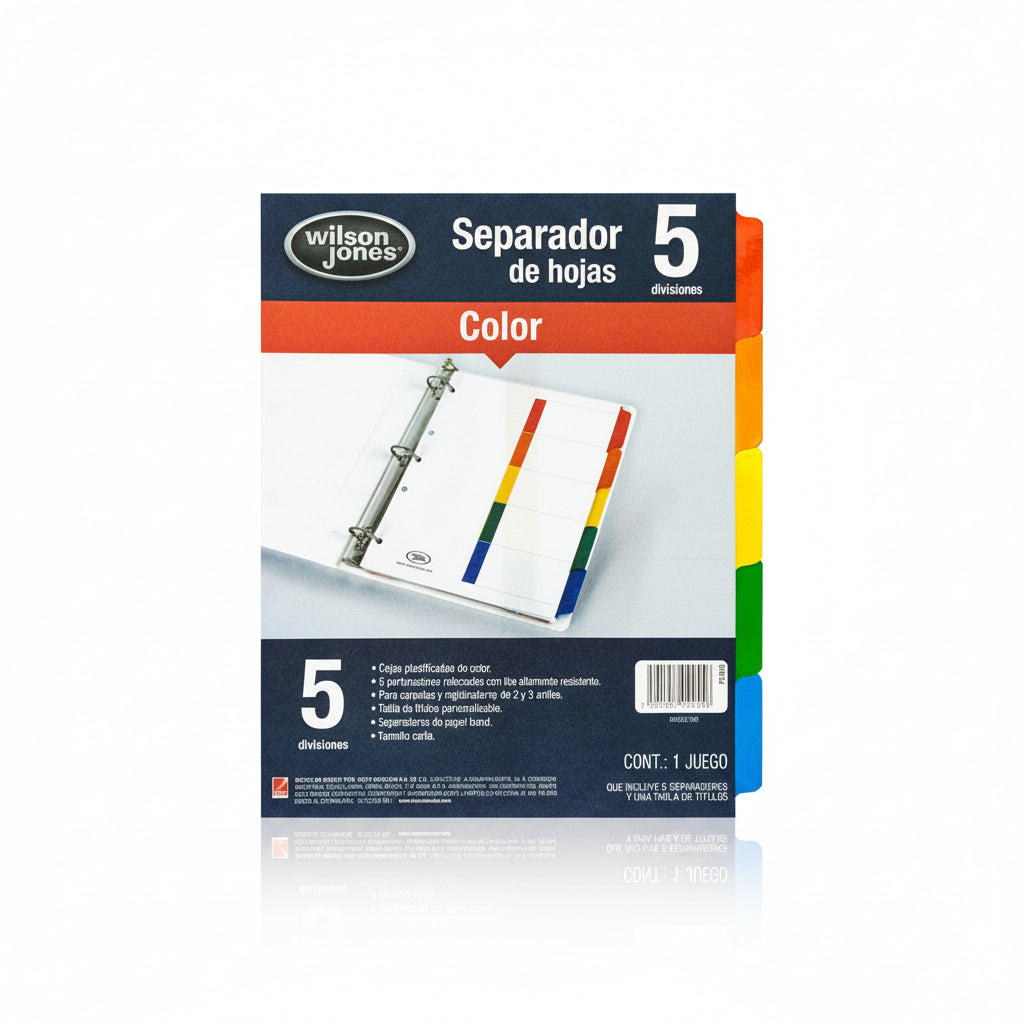 Separador Sin Numeración, Diferentes Divisiones Acco Tamaño Carta - Colmenero Shop