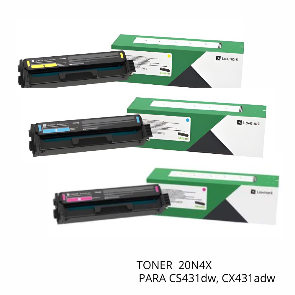Tóner Lexmark 20N4X Colores Rendimiento Extra Alto | 6,700 Pág