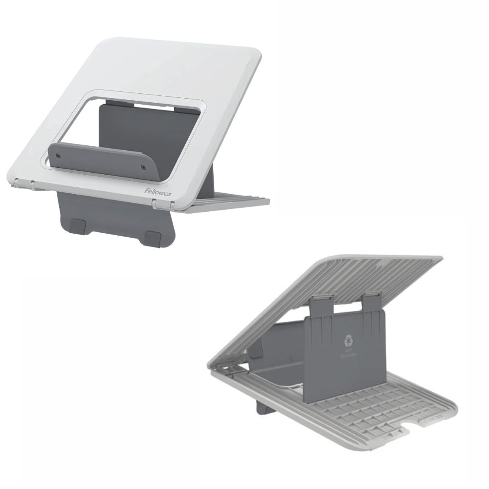 Soporte Ergonómico para Laptop Fellowes Breyta | Altura Ajustable, Blanco
