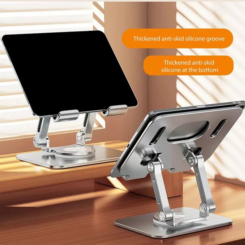 Soporte Multifuncional Para Tableta Y Celular, Accesorio Plegable De Aleación De Aluminio Con Rotación De 360 Grados