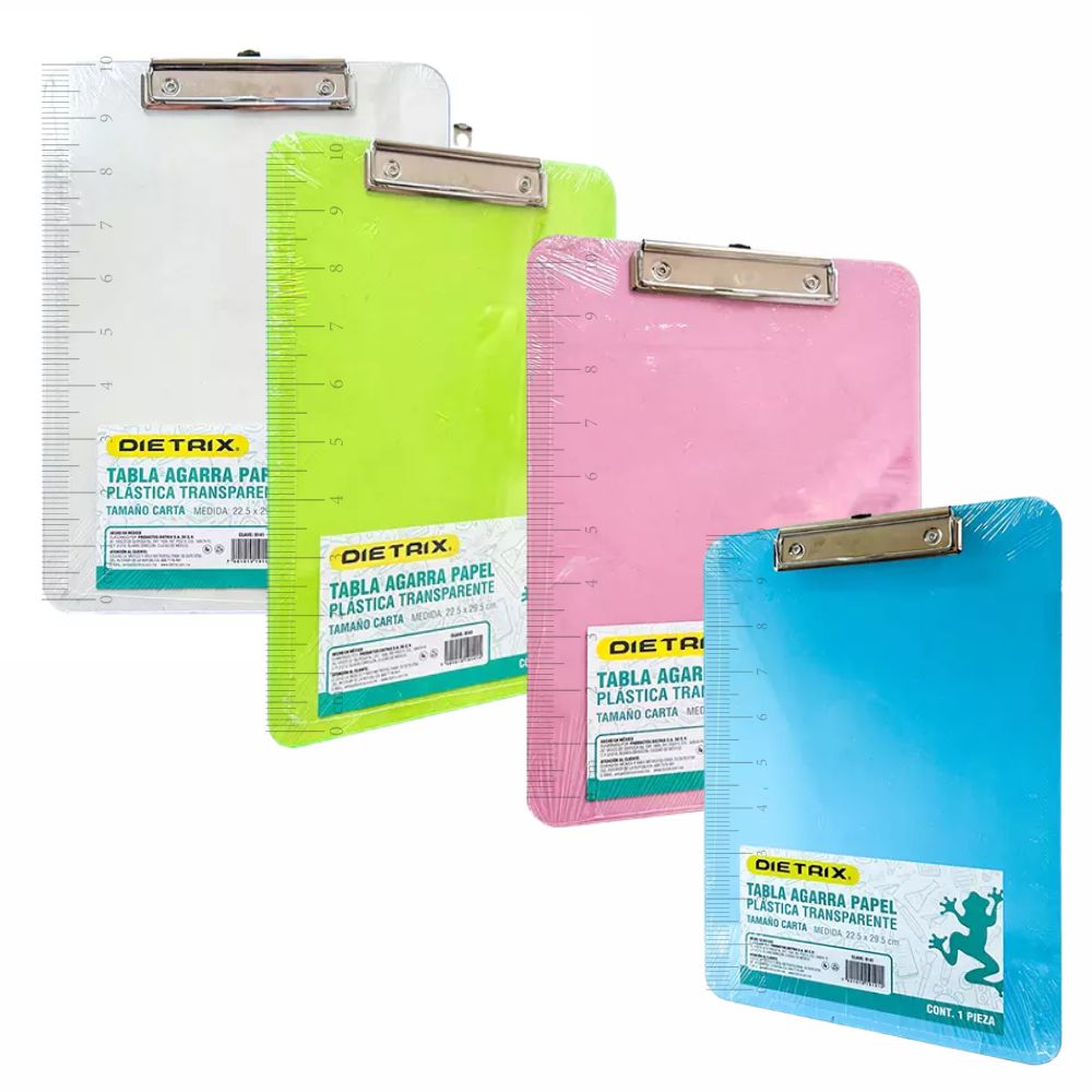 Tabla Sujetapapel DIETRIX Tamaño Carta con Regla | Transparente Color