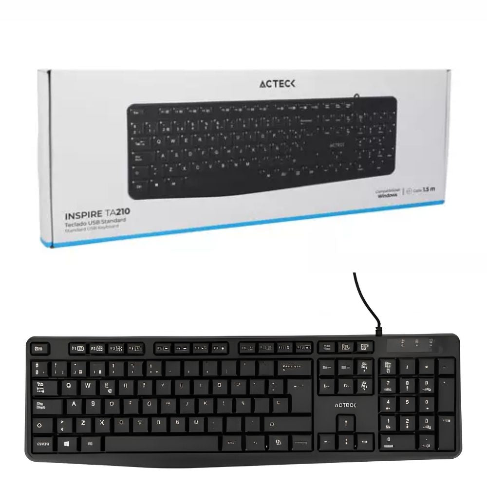 Teclado Alámbrico Acteck Inspire TA210 AC-928946 | Mayoreo B2B