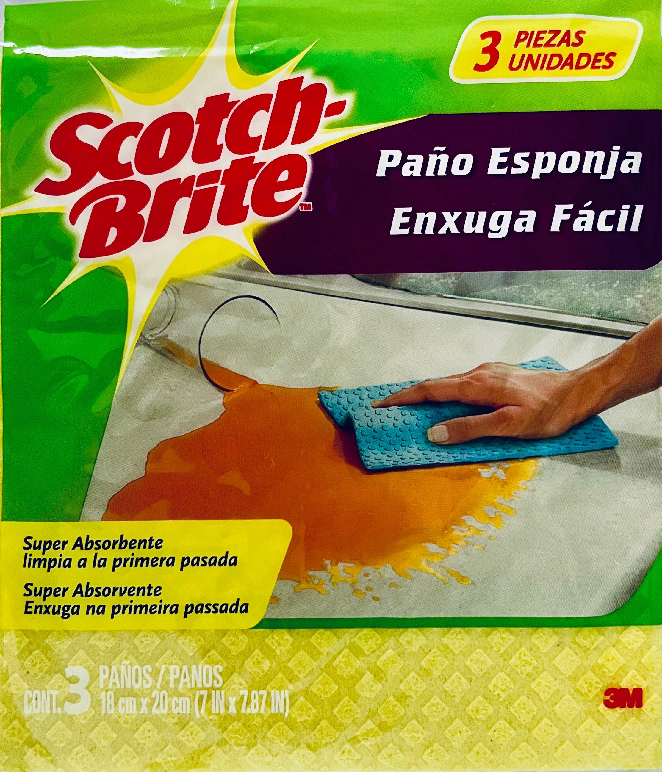 Tela Paño Esponja 3 Pack Multicolor 3m Scotch Brite - Colmenero Shop