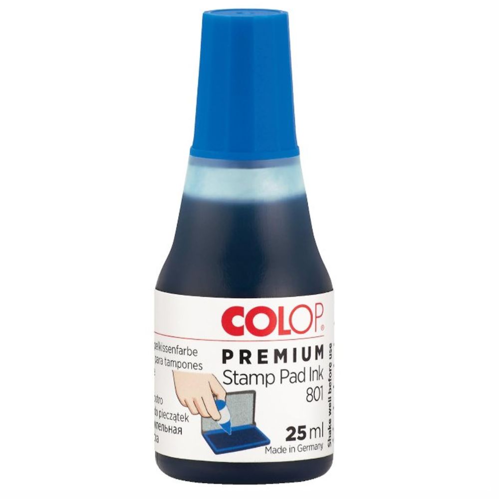 Tinta en Gotero Barrilito para Cojín STAMP PAD 25ml | Negro, Azul, Rojo | Recarga Fácil