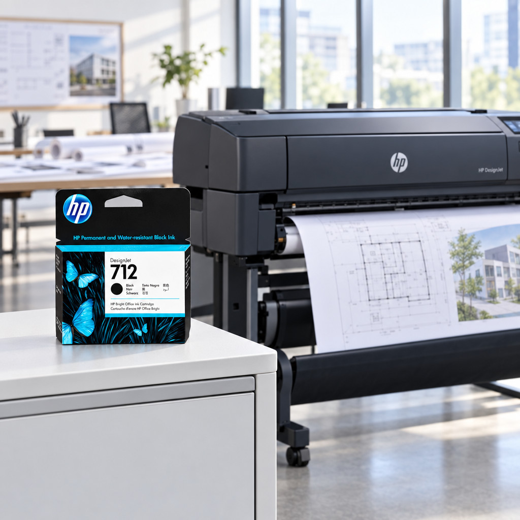 Cartucho de tinta HP 712 negro 3ED71A para plotters HP DesignJet serie T200 y T600