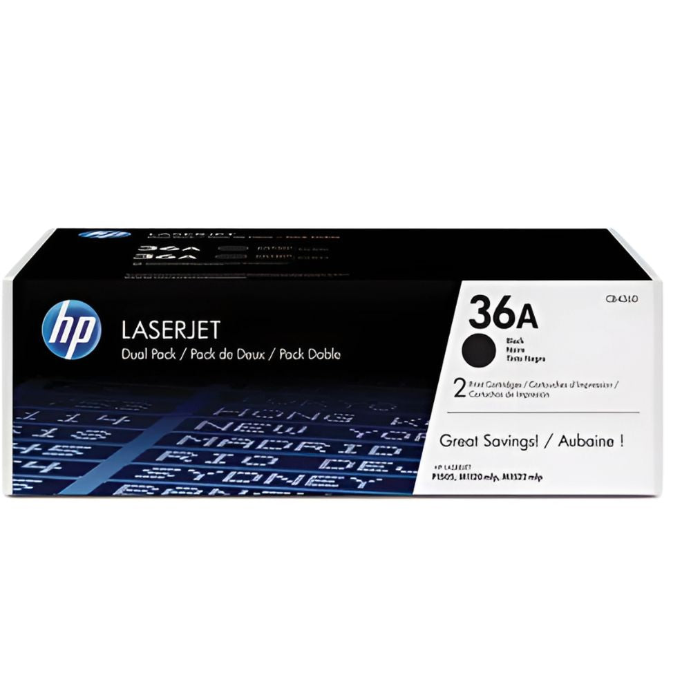 Tóner HP CB436AD (36A) Dual Pack | Negro, 4,000 Pags, P1505/M1522