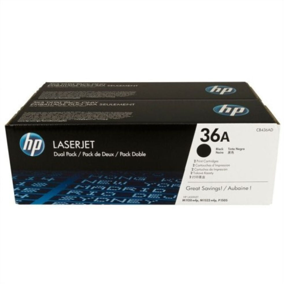 Tóner HP CB436AD (36A) Dual Pack | Negro, 4,000 Pags, P1505/M1522