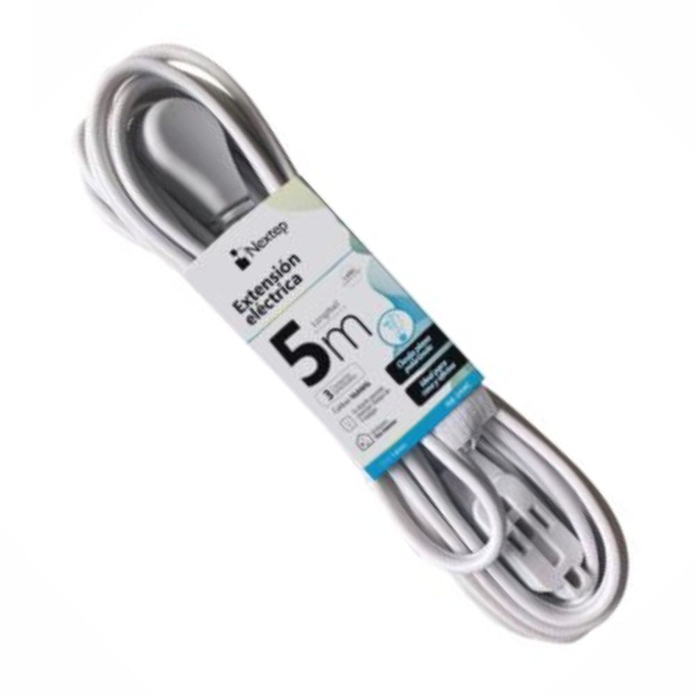  Extensión Eléctrica NEXTEP $\text{16 AWG}$ | Clavija Plana | 3 Contactos | 2/3/5 Metros