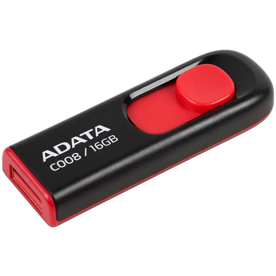 Memoria USB Adata C008 16 GB Color Negro-Rojo - Colmenero Shop