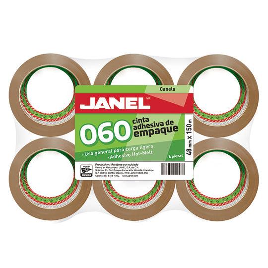 Cinta de Empaque Canela Janel 48mm x 150m – Pack de 6 Piezas (Mod. 060)- Colmenero Shop