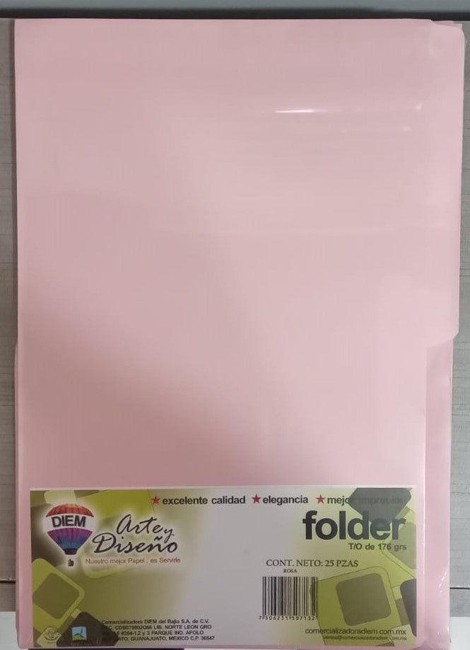 Folder Diem tamaño oficio rosa C/25 - Colmenero Shop