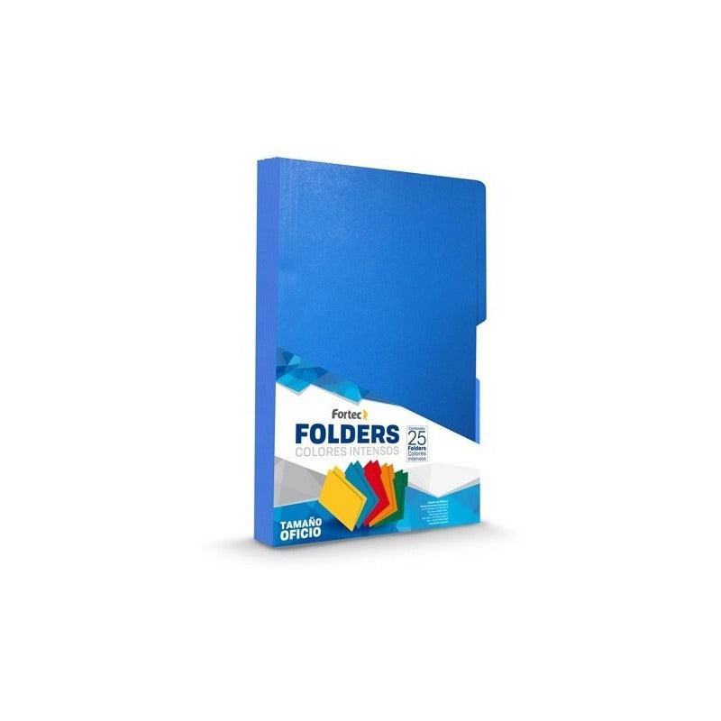 Folder Azul Intenso Carta C/ 25 Fortec - Colmenero Shop