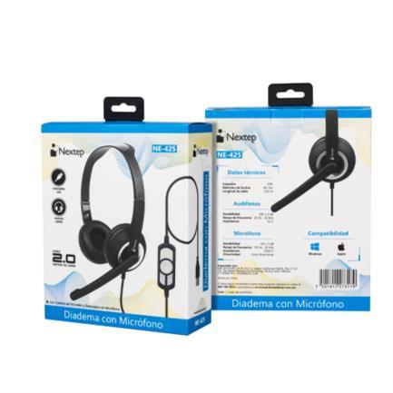 Diadema Nextep Micrófono Conexión USB Color Negro - Colmenero Shop