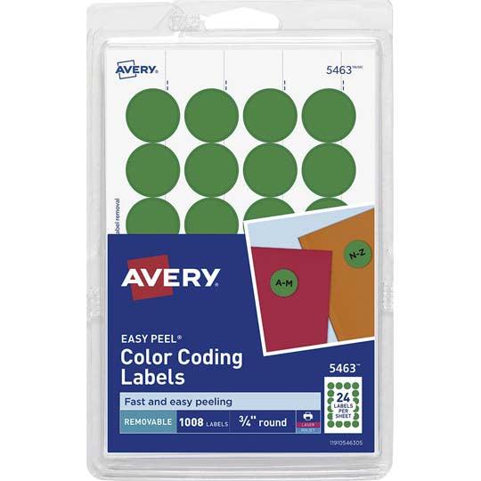 Etiqueta Redonda Removible - 2105 Avery Colmenero Shop