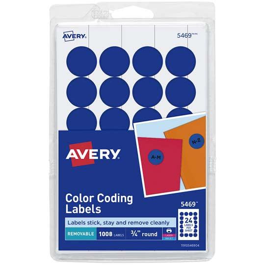Etiqueta Redonda Removible - avery 2103 azul 2103Colmenero Shop