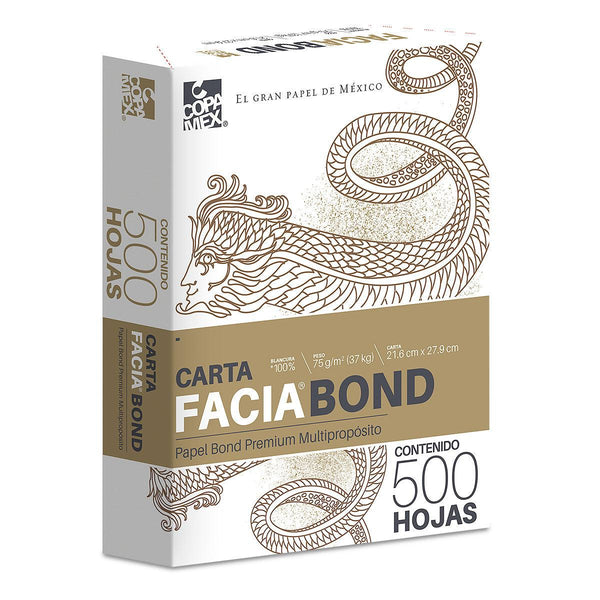 Papel Facia Bond Carta paq. c/500 hojas - Colmenero Shop