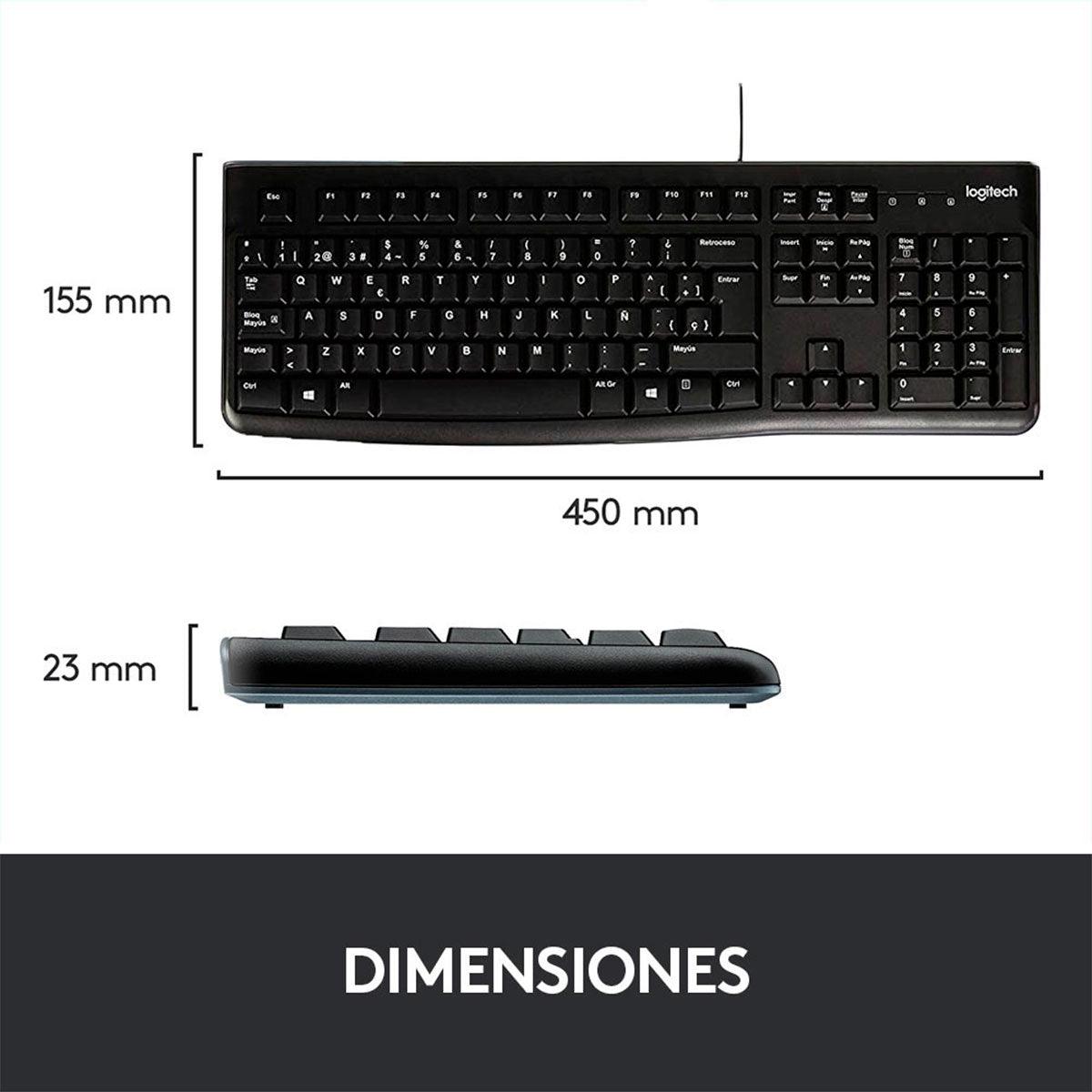 Teclado ligitech K120 antisalpicaduras USB - Colmenero Shop