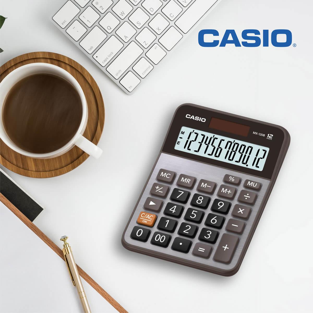 Calculadora de escritorio de 12 dígitos Casio MX120 - Colmenero Shop