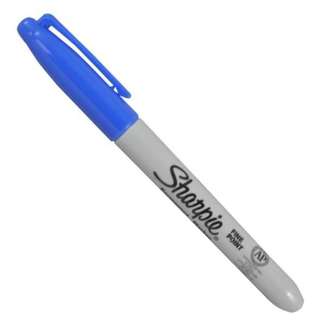 Marcador permanente Sharpie fino Azul- Colmenero Shop