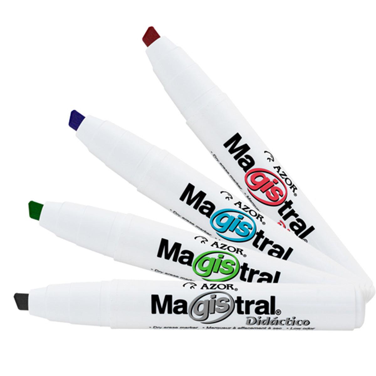 Marcador para Pizarrón Didáctico 8354 c/4 Colores | Punta Cincel