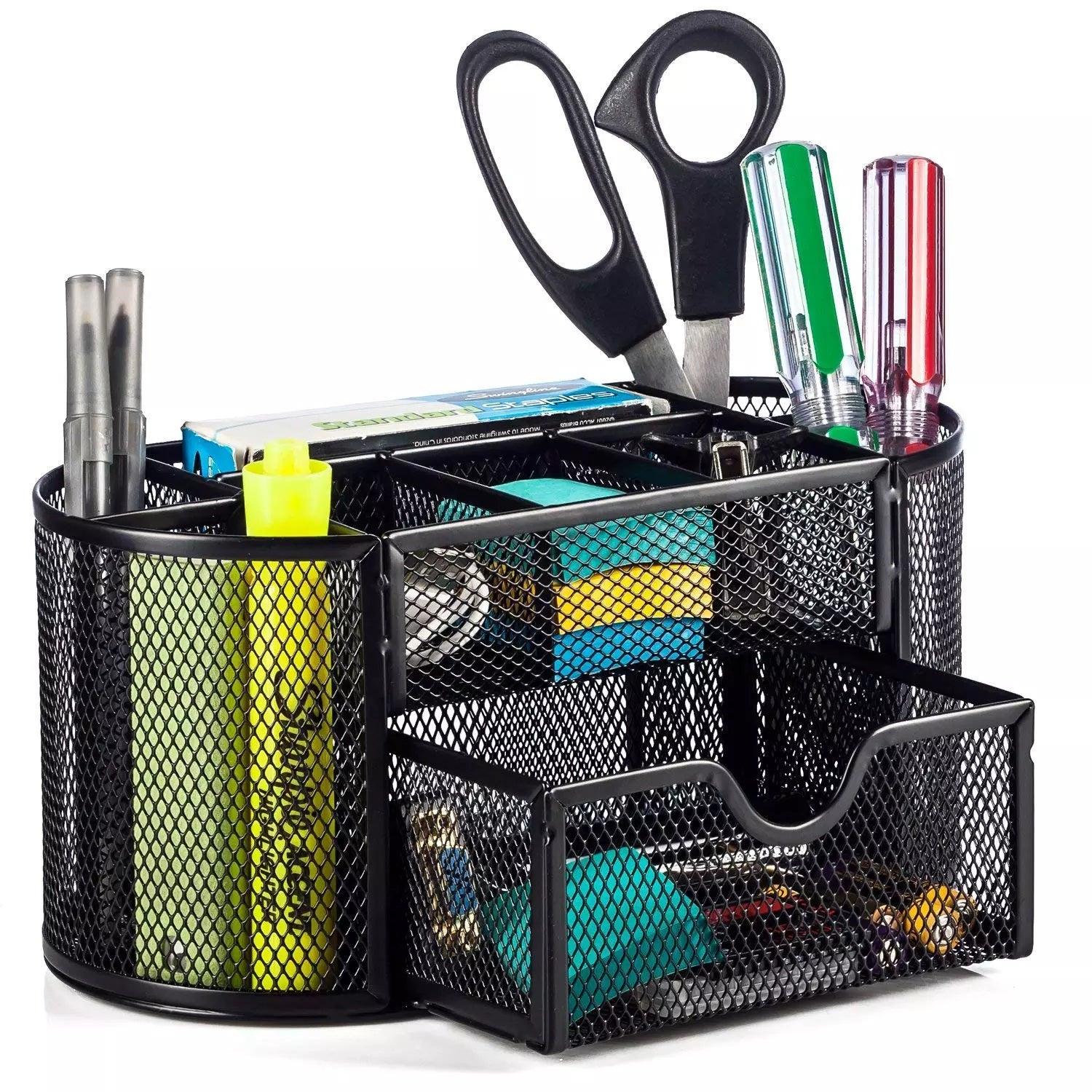 Estuche Organizador De Malla Para Lápices De Metal, Para Escritorio Para Guardar L Pices Para Oficina Hogar Y Tiles Escolares