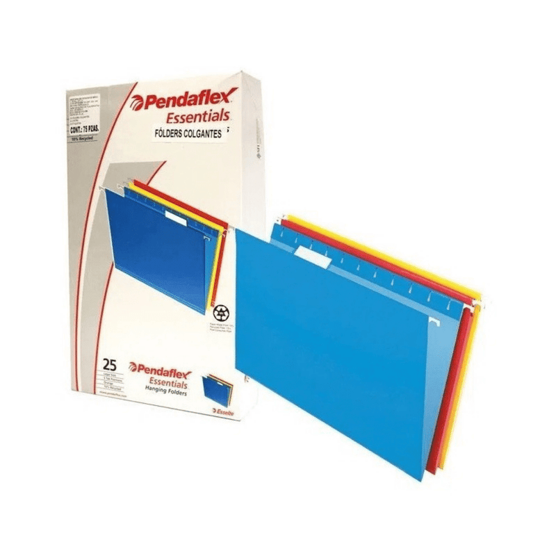 Folder Colgante Pendaflex 3 Colores Oficio C/25 Pz