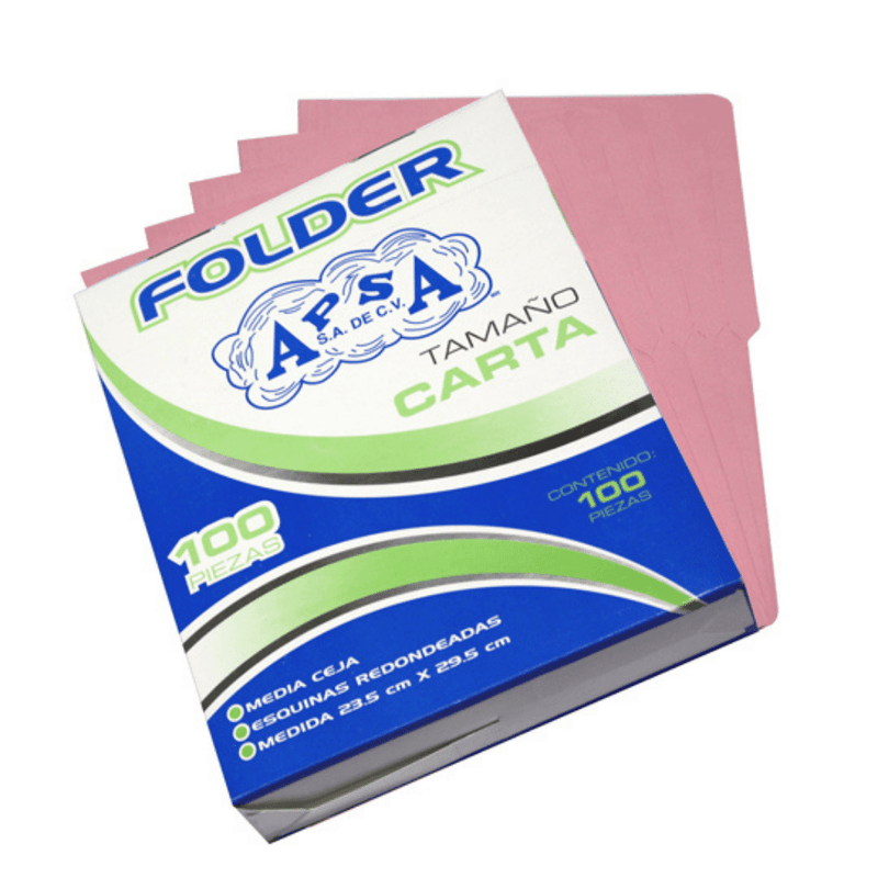 Folder Apsa Tamaño Carta C/100 - Colmenero Shop