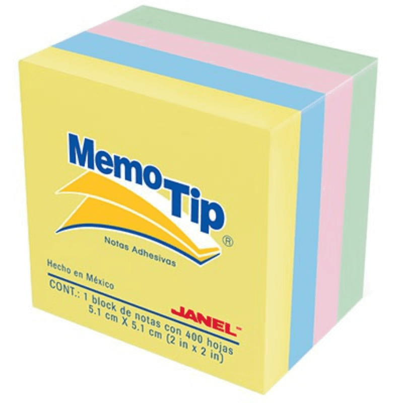 Mini Cubo Notas Memo Tip pastel Janel 2x2