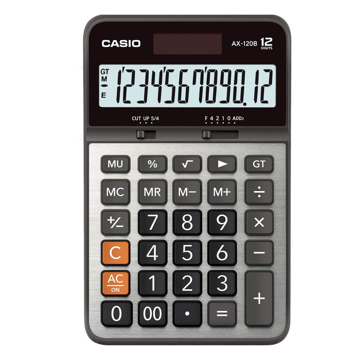 Calculadora Casio AX-120B Escritorio | 12 Dígitos | Pantalla Grande | Dual