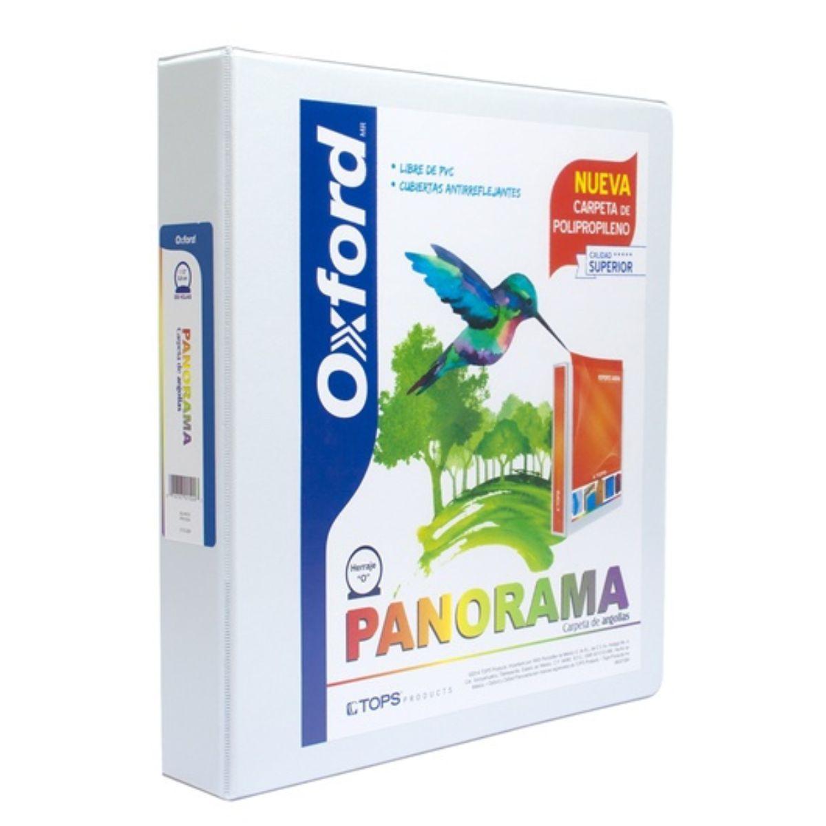 Carpeta Oxford 1.5" Blanca Panorama | Herraje O y D | Carta 350 Hojas - Colmenero Shop