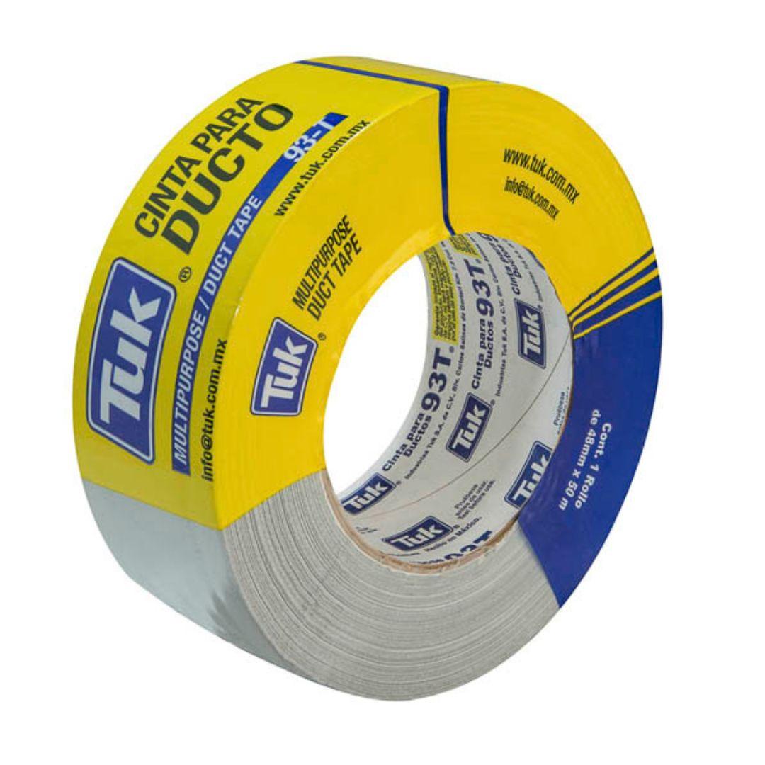 Cinta de Ducto TUK 93T Profesional | 48mm x 50m - Gris Reforzada