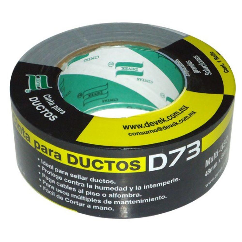 Cinta Para Ducto Devek 48mm X 50 Mts. Mod. D73 Color Plata, Polietileno - Colmenero Shop
