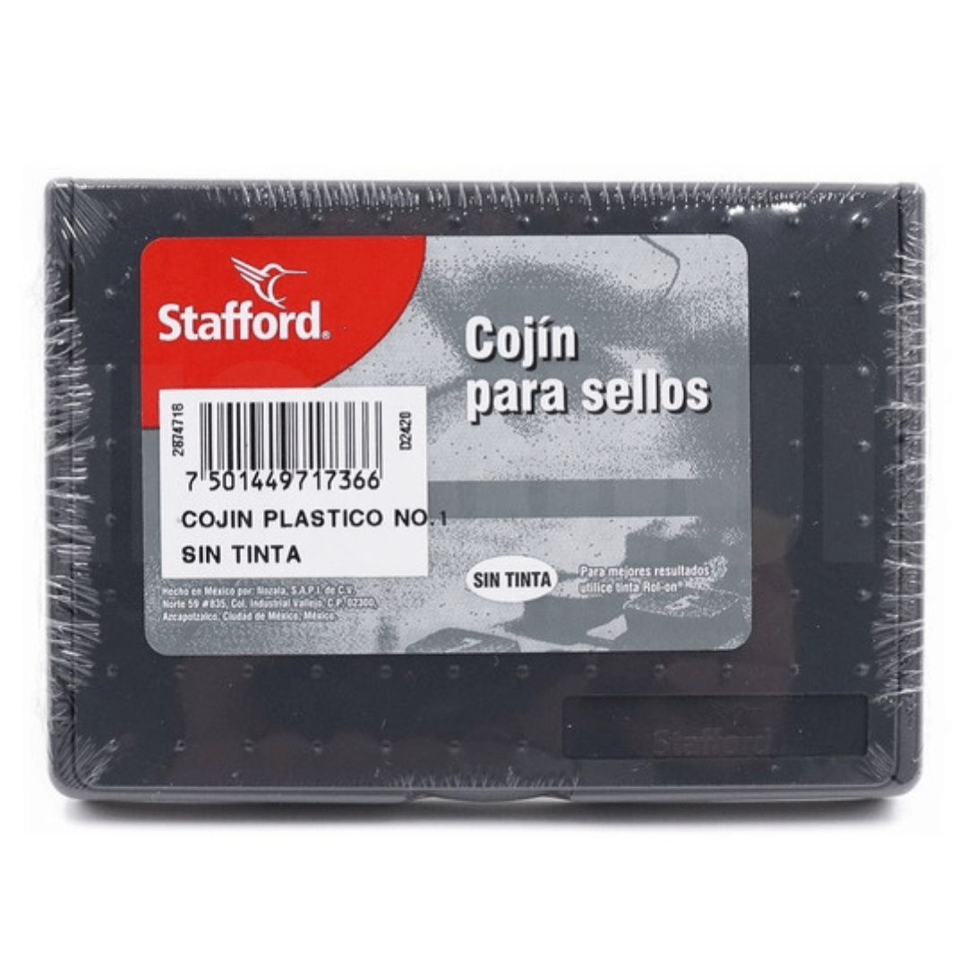 Cojín para Sello Stafford de Plástico Sin Tinta 1 y 2" - Colmenero Shop