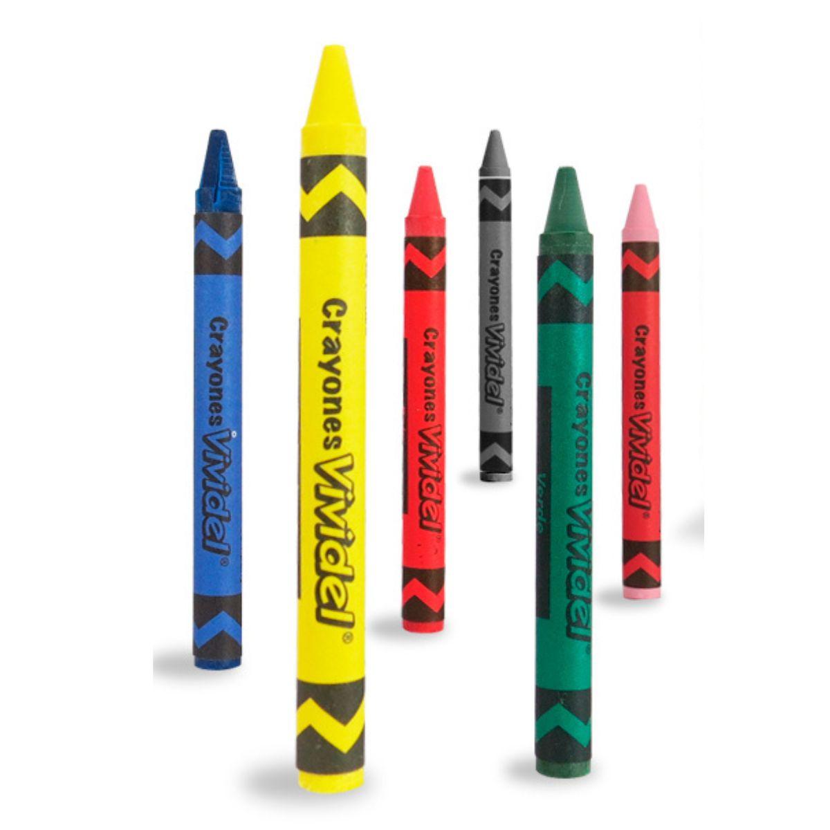 Crayones Vividel extra gruesos 6 pz - Colmenero Shop