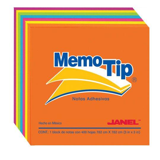 Cubo Notas Memo Tip neón Janel 3x3 - Colmenero Shop
