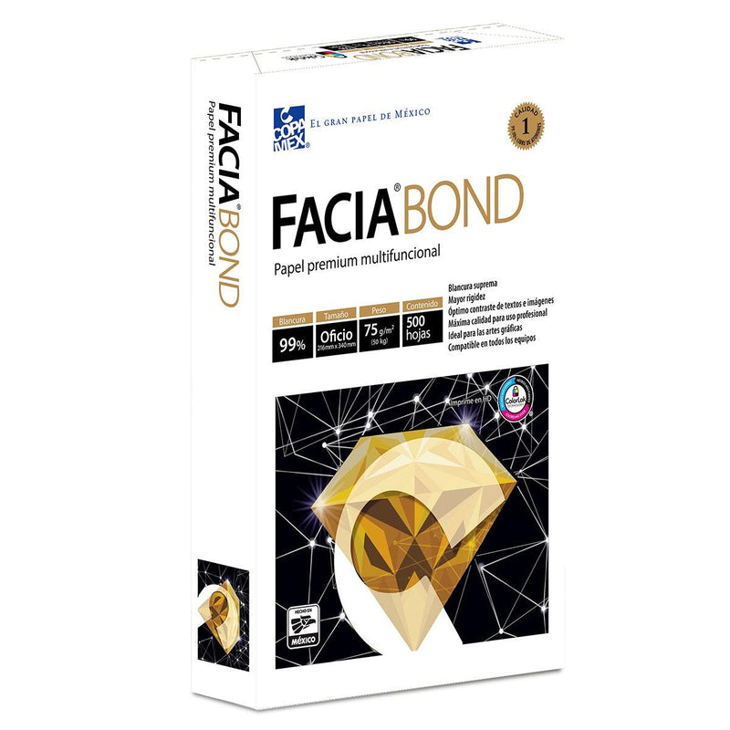 Papel Facia Bond  Oficio paq. c/500 hojas