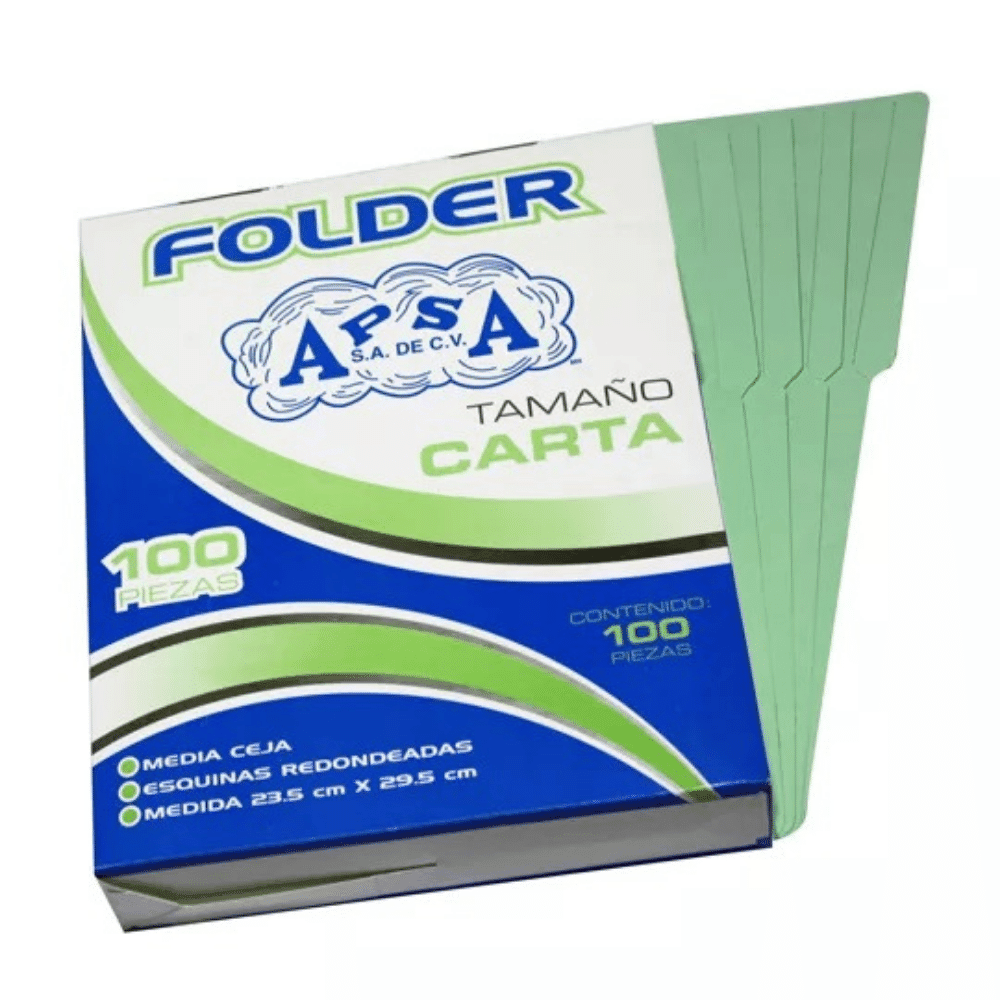 Folder Apsa Tamaño Carta C/100 - Colmenero Shop