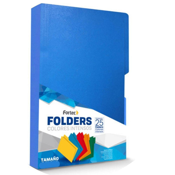 Folder Azul Intenso Carta C/ 25 Fortec - Colmenero Shop