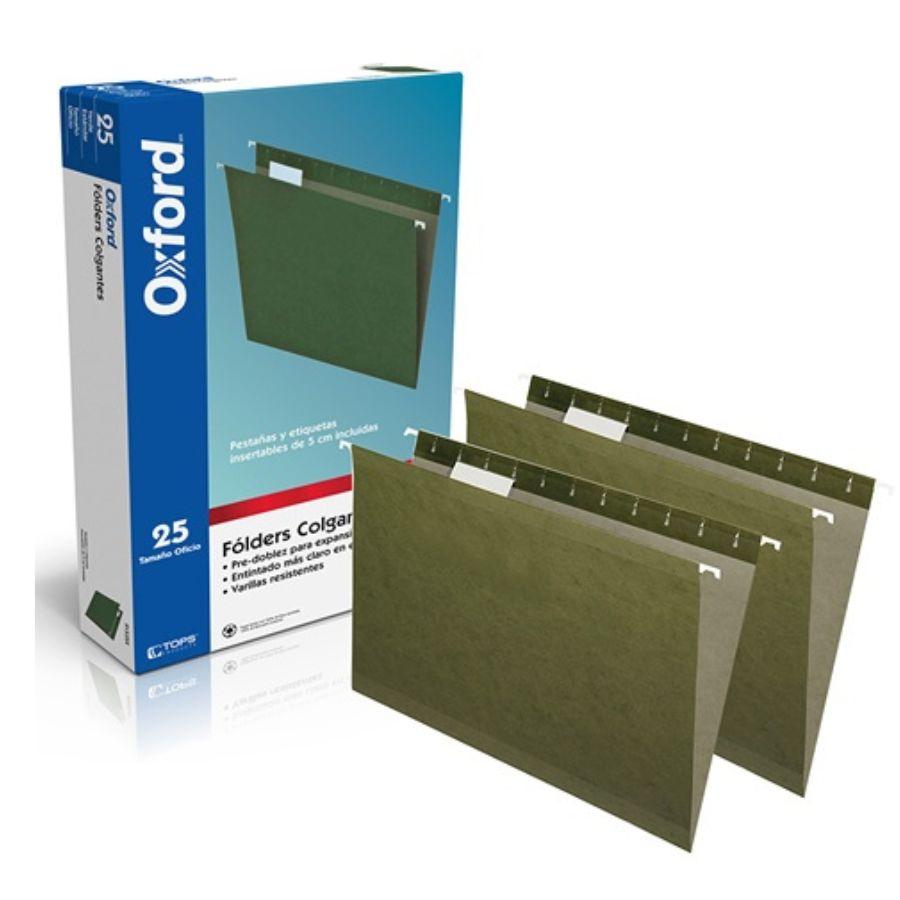 Folder Colgante Oxford Oficio Color Verde Caja Con 25 Pzas - Colmenero Shop