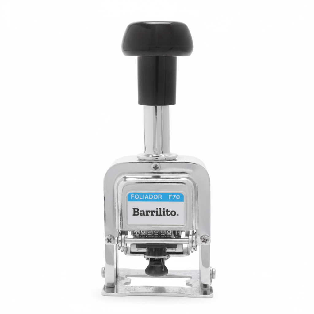 Sello Foliador Metálico De 6 Dígitos Barrilito F70 - Colmenero Shop