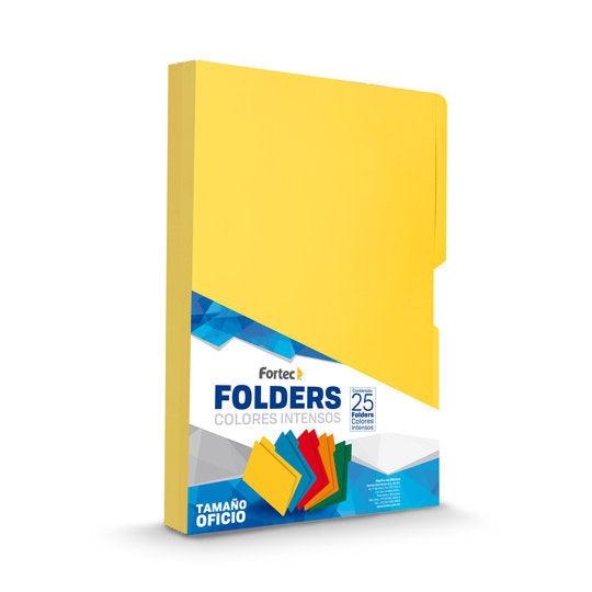Folder tamaño carta amarillo intenso Fortec
