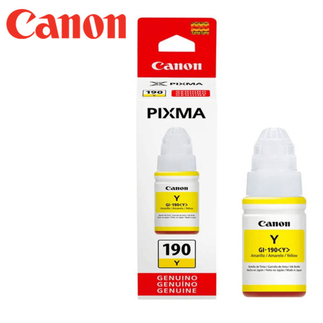 Botella de tinta Canon Amarill GI-190Y - Colmenero Shop