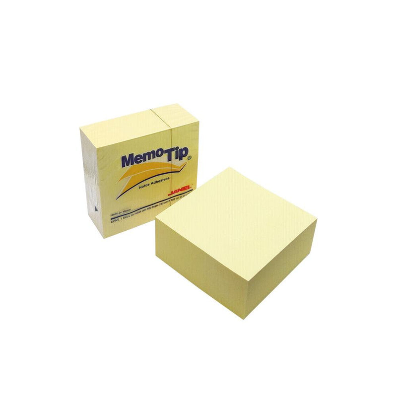 Cubo Notas Memo Tip amarillo Janel 3x3 - Colmenero Shop